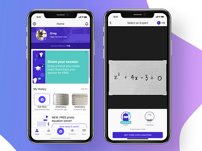 PhotoStudy app education ios math ui ux