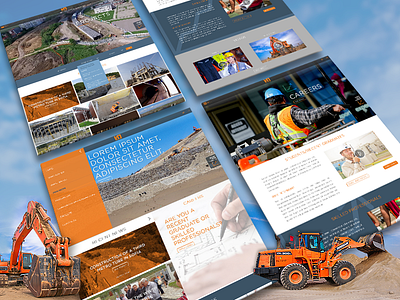 Interprom Website Concept concept concept design construction construction company construction worker design filters machines uiux web design
