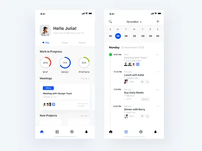To Do App Screens app calendar design icon ios mobile todo ui uiux ux web