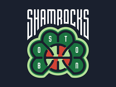 Boston Shamrocks Logo athletic basketball boston branding clover identity logo shamrock shamrocks sport sports typography wnba