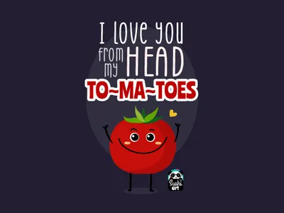 Tomato <3 art design flat food food art foodpun illustration kawaii tomato vector