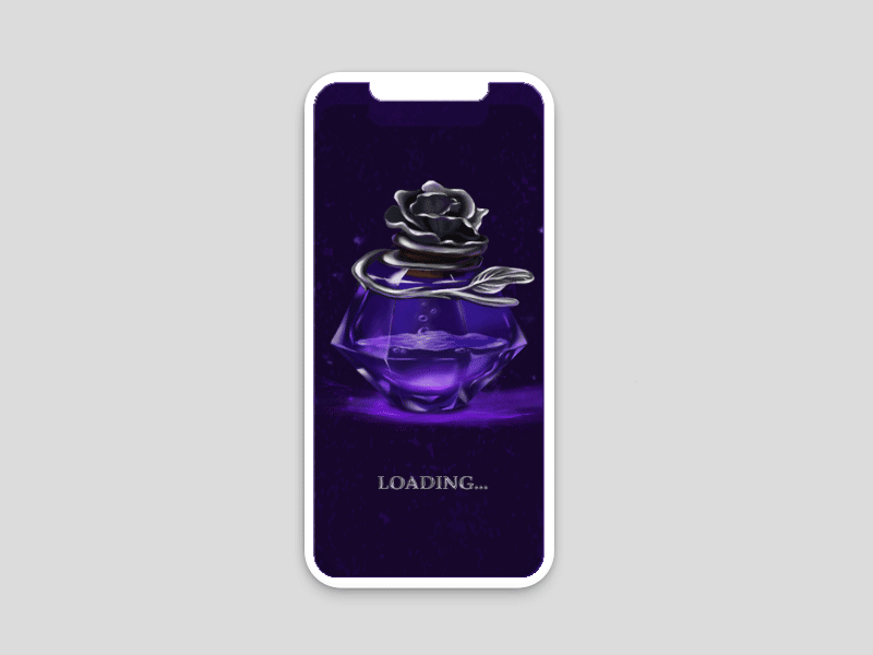 GUI___UI Challenge gui illustration loading magicbottles potion purple rose ui