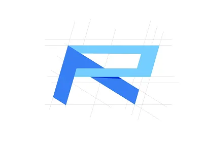 Big R 3 Line Rebound Shadow branding construct design icon illustration line logo r shadow typography vector