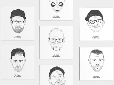 Rap Artist Illustration illustration line art portrait typography vector
