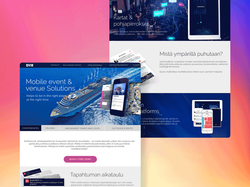 Web landing page gradient hero area heroimage landing page web web design