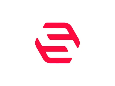 Future Football Shop Logo flat football football logo future hex hexagon logo logotype red soccer soccer ball store