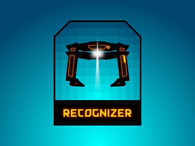 Recognizer badge font gradient illustration movie typography