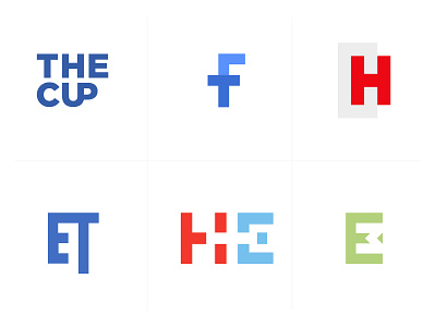 Letter logo designs amazing blue branding cd colored cup logo dribbble em etf f logo hedcut identity illustration logo professional thecup unique