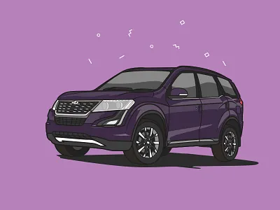 Mahindra XUV 500 illustration car carillustration indiancar indiansuv mahindra offroading offroadingcar suvillustration suvs xuv500