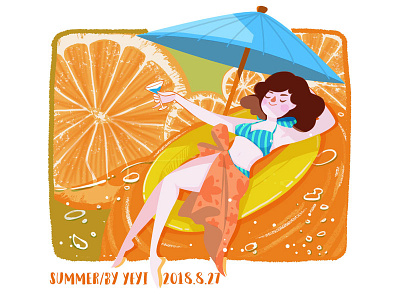 Have a rest illustration，flat