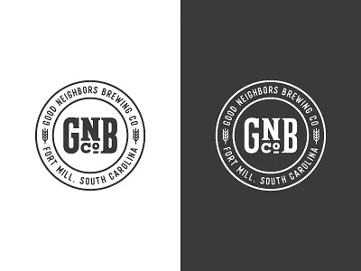 GNBCO Badge beer brewery illustration lockup logo typography