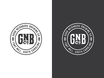 GNBCO Badge beer brewery illustration lockup logo typography