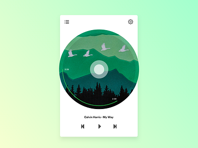 Daily UI Challenge #009 dailui daily dailyui music player ui