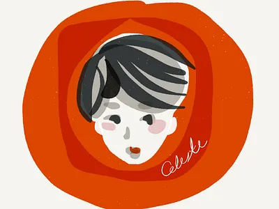 Self portrait doodle graphic graphic art illustration