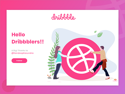 Hello Dribbble 1st shot animation design dribbble dribbble best shot flat illustration typography vector