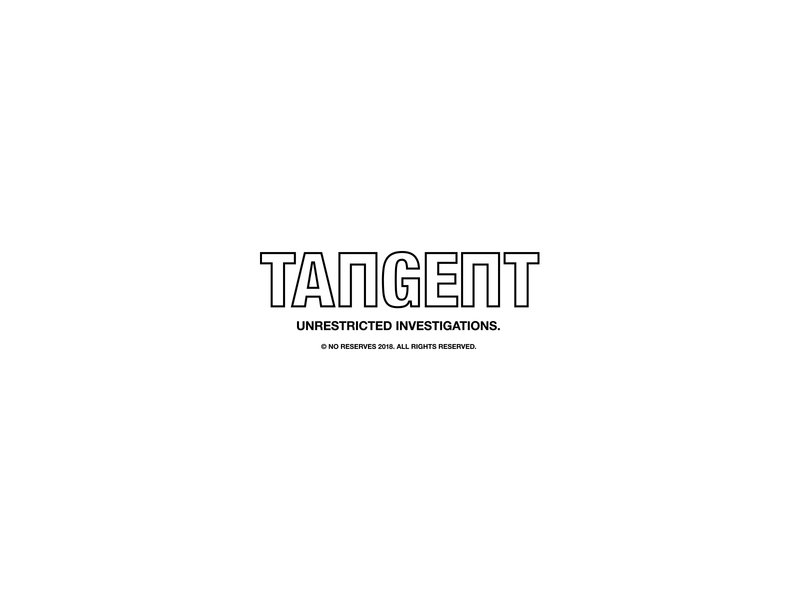 TANGENT - Work in Progress, Under Construction. black black and white caution design helvetica industrial industrialdesign logo mimimal modern outline tangent tape typography white yellow