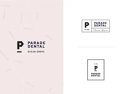 Logo exploration for Parade Dental branding dentist logo