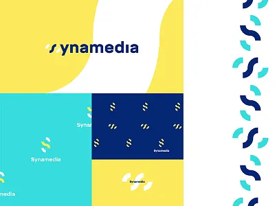 s/namedia 2:2 brand identity it media s satellite science syna system technology typography wordmark
