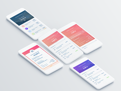 Finance app concept app concept concept finance app flat design gradient mobile app design mobile app experience