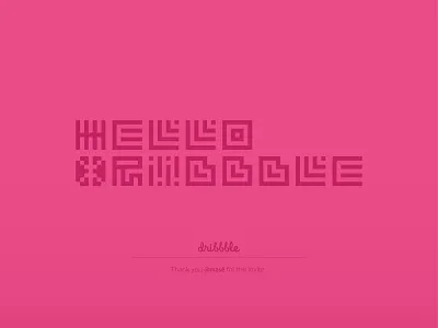 Hello, Dribbblers! design typography vector