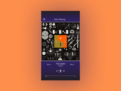 009: Music Player 100daysofui illustrator photoshop ui