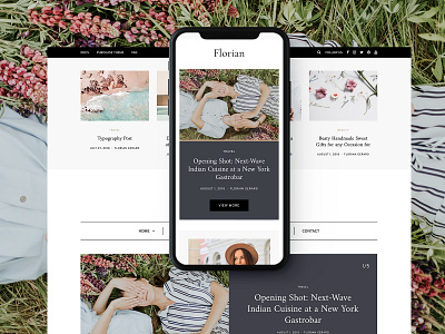 Florian Blog and Magazine blog femine magazine minimal ui ux web webdesign wordpress wordpress blog wp theme