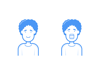 Afro 2d afro character illustration ui