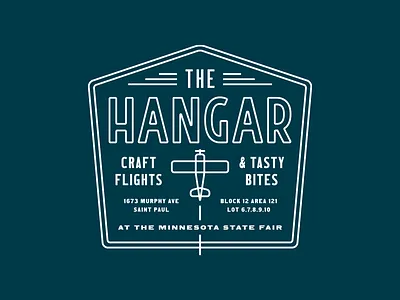 The Hangar 1.0 airplane badge brand brand identity design graphic graphic design hangar identity logo mark