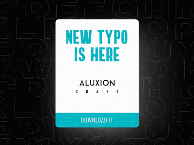 Aluxioncrafttypo design download free letter minimal typograph typography