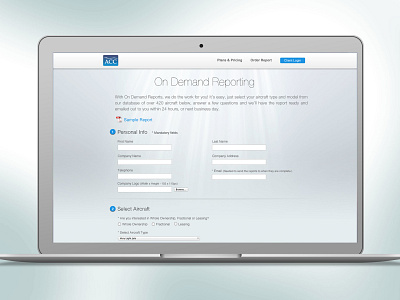 Aircraft Cost Calculator - Marketing Site design mobile responsive design ui ui design ux ux design visual design web