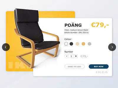 Daily UI challenge #012 --> E Commerce Shop Single Item 012 card concept dailyui ecommerce ecommerce shop ikea shop tablet ui ux visual