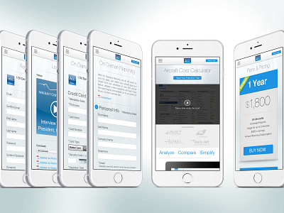Aircraft Cost Calculator - Marketing Site Mobile design mobile responsive design ui ui design ux ux design visual design web