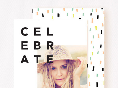 Celebration Confetti | 2015 Paper Culture 5x7 card card design clean design graduation graphic design minimal minimalist print simple type typography