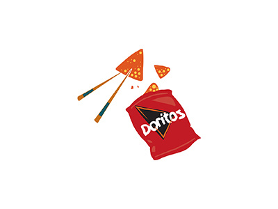 Chopsticks 2d chips chopsticks flat illo illustration illustrator minimal snack vector