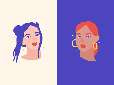 And these babies avatar babes female head illustration ladies power profile women