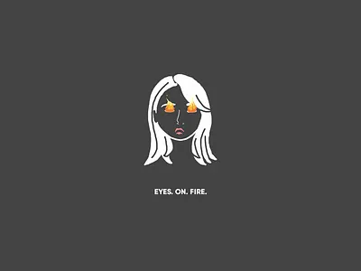 eyes on fire allergies design eyes fire funny girl graphic illustration print type typography