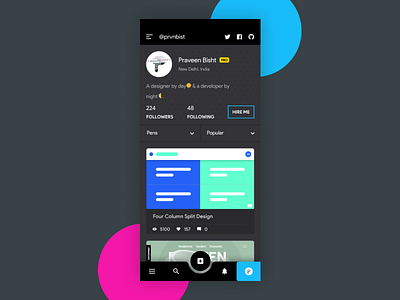 Codepen App app code codepen design typography ui