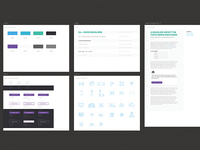 Website style boards icons sketch style tech typography ui web web design