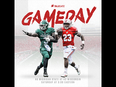 Talegate College Football template football gameday graphic design sports design