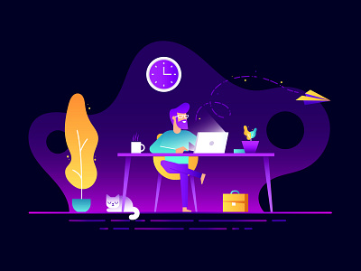 My Workspace Illustration adobe inspiration inspirational art beautiful branding identity sales cat ui ux web color colorful creative idea subtle minimal email nature logo logo designer vector art dribbble