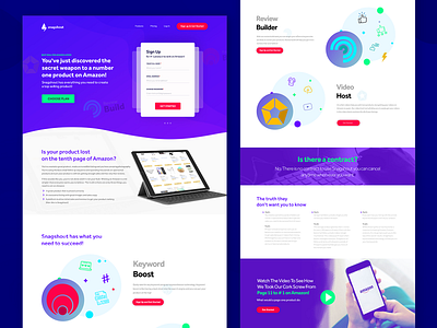 Snagshout Web Page UI-UX Design design icon illustration interface minimal ui ux vector web website