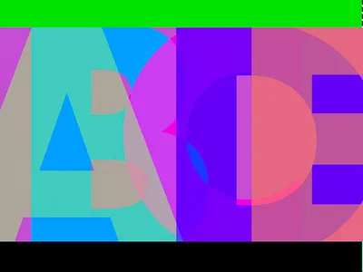 Typography Example blue bold branding clean colors futura identity kern minimalist modernism pink purple simplicity transparency typography