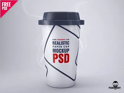 Realistic Paper Cup Mockup PSD branding agency cup mockup mockup paper cup paper cup mockup paper mockup psd cup mockup