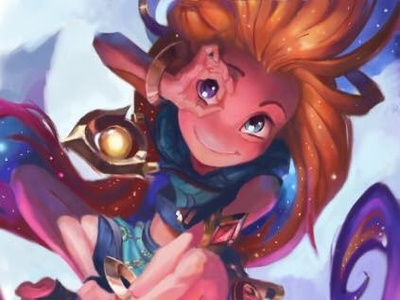Zoe Master Study illustration league of legends painting splash art videogame