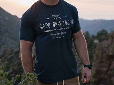 On Point Masthead Tee branding chase the good design identity illustration logo on point texas