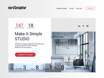 Arcbazar User Profile 006 architect competition dailyui dailyui006 design profile ui userprofile web website
