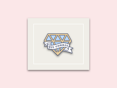 Git Commit? 💍 diamond enamel enamelpin engagement git graphic illustration pink proposal ribbon sketch