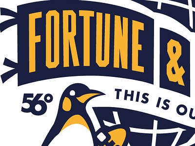 F&G:006 Chest Tee apparel design dribbble dundee fortune and glory globe illustration logo penguin shetland t shirt tee