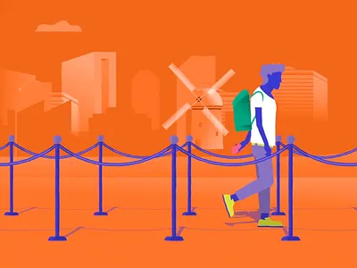 Museumkaart — illustration still #2 animation art direction character design city concept drawing dutch illustration museum sketch skyline