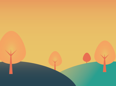 Hills And Trees background illustration vector